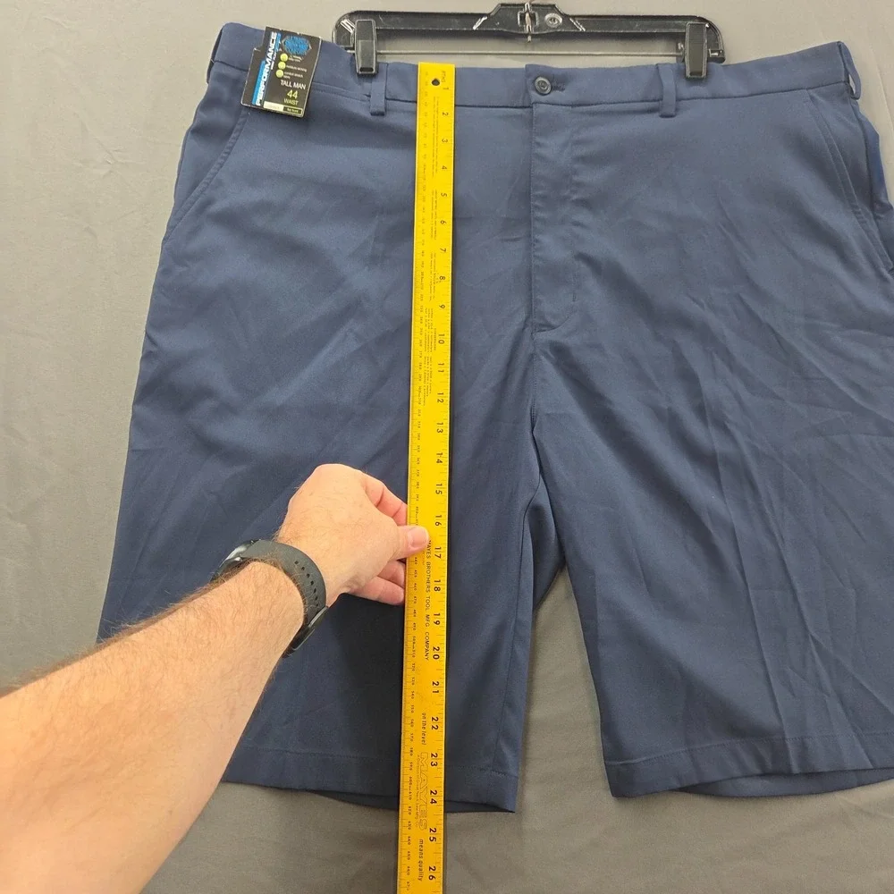 Roundtree & Yorke Mens 44 Navy Blue Performance Tall Classic Fit Shorts NWT